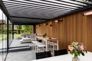 pergola aluminium b200 avec toit ouvert