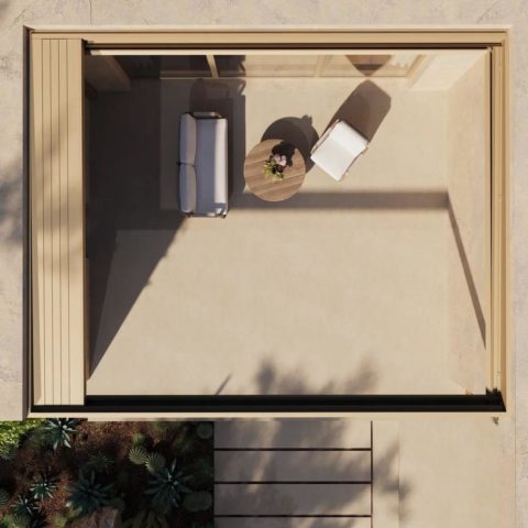 pergola avec toit ouvert en toile