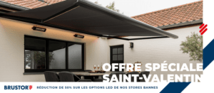 promotion saint-valentin éclairage led store banne