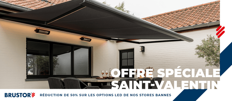 promotion saint-valentin éclairage led store banne